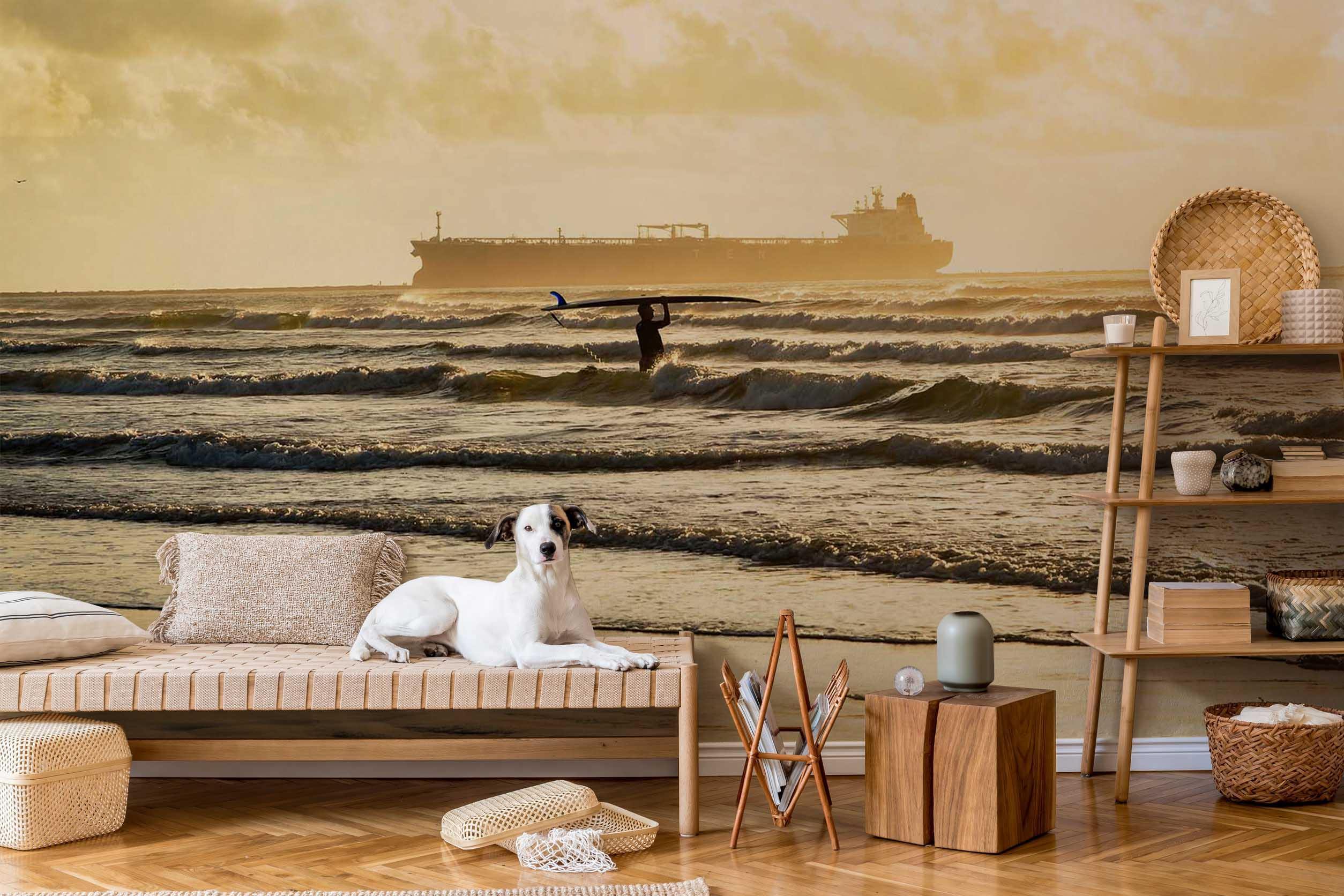 Deep Sunrise Surf Wallpaper Mural-Wall Mural-Eazywallz