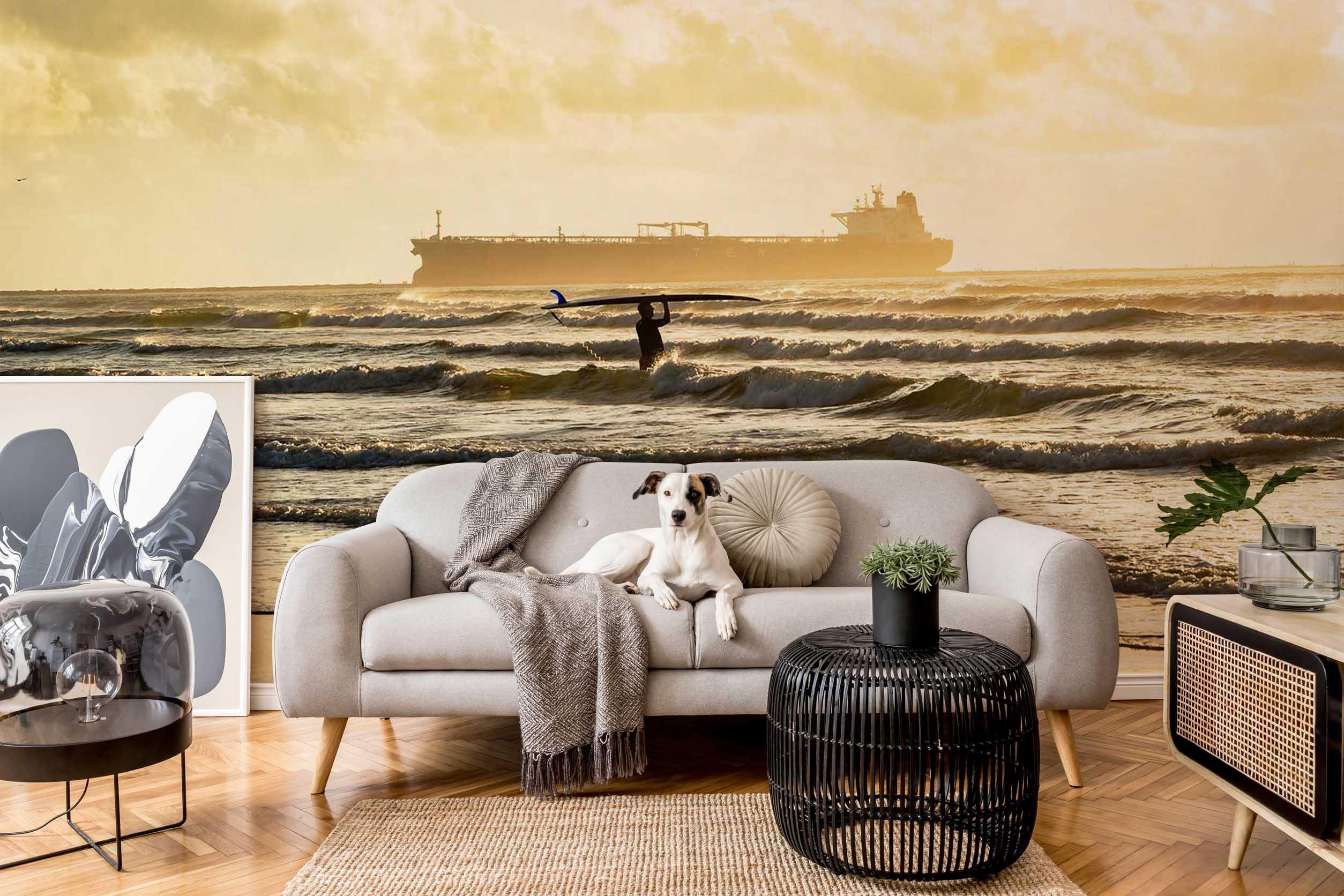 Deep Sunrise Surf Wallpaper Mural-Wall Mural-Eazywallz