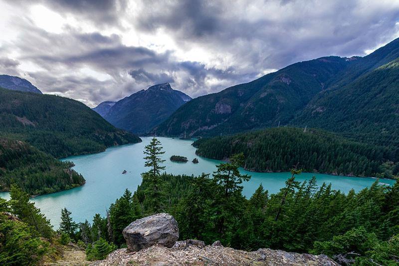 Diablo Lake Wall Mural-Wall Mural-Eazywallz