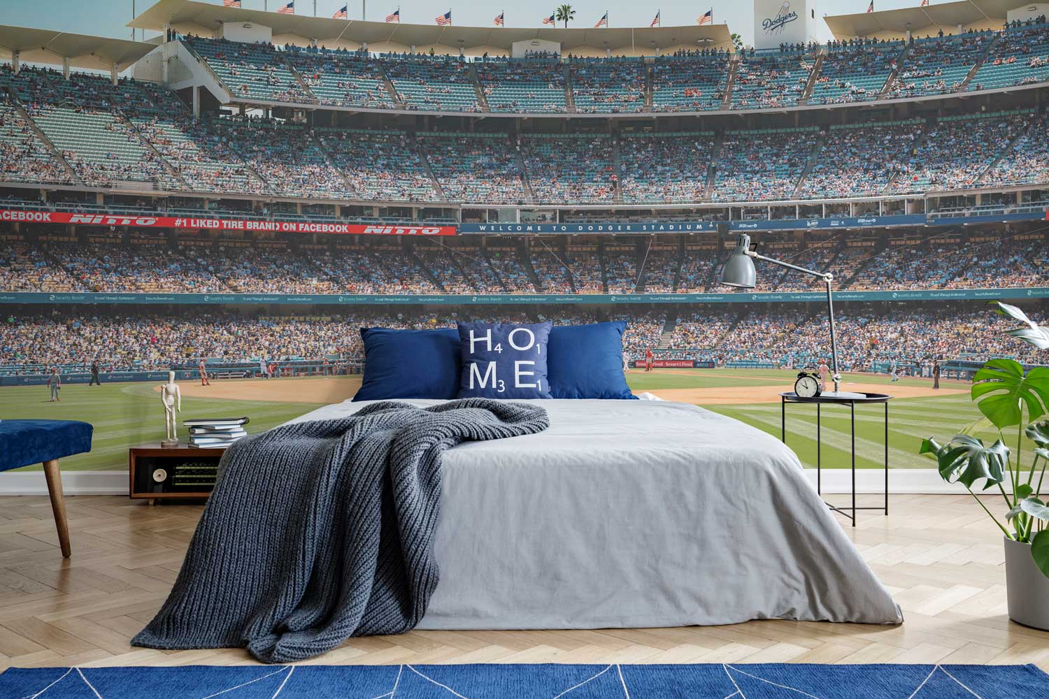 Dodger Baseball Stadium Wall Mural-Wall Mural-Eazywallz