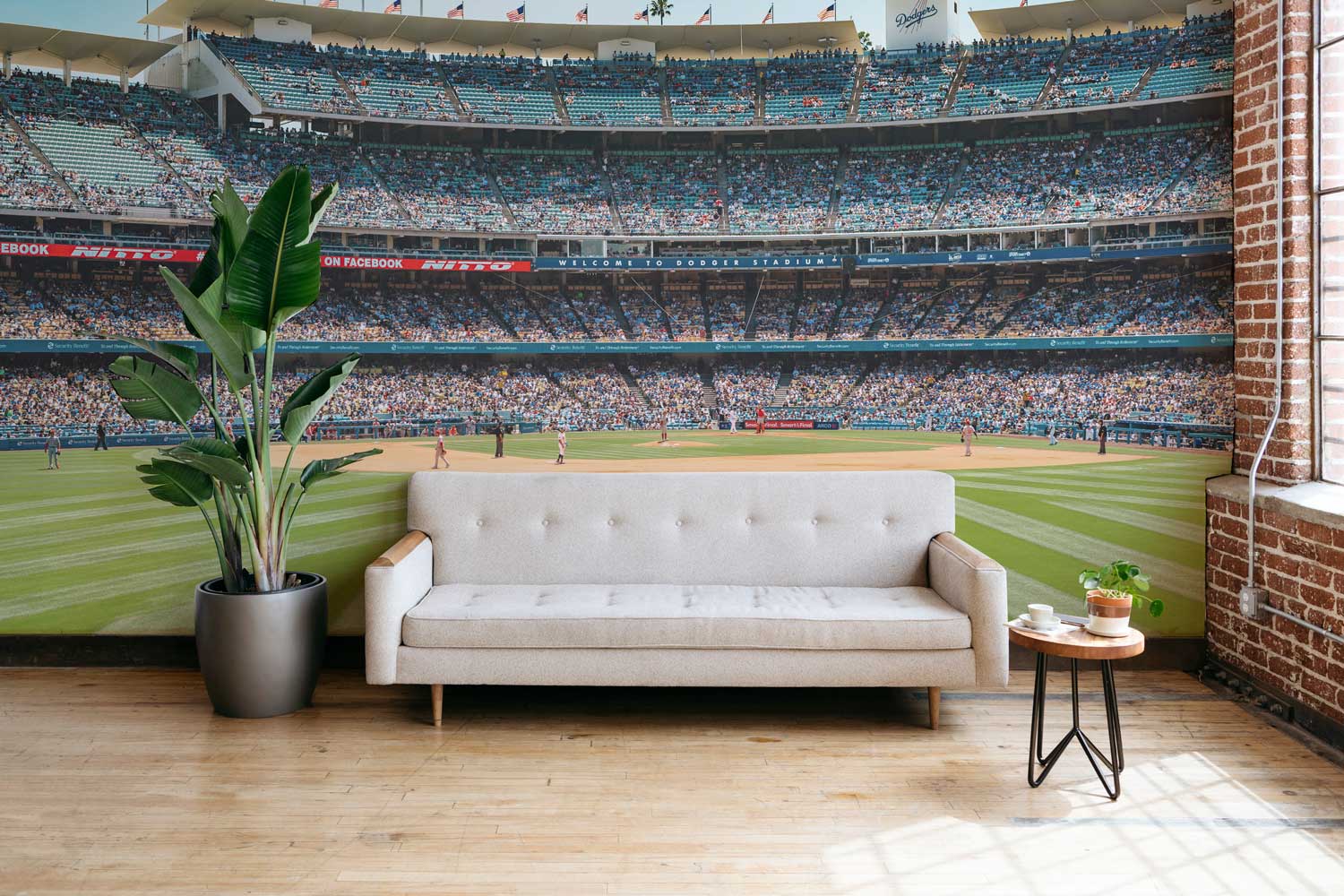 Dodger Baseball Stadium Wall Mural-Wall Mural-Eazywallz