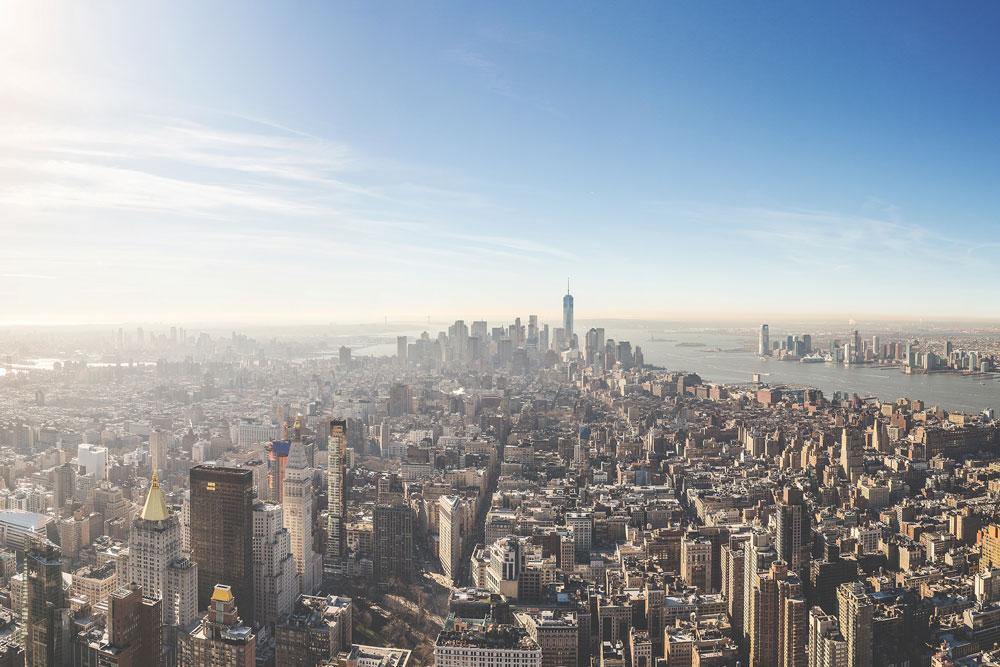 Downtown NYC Skyline Mural Wallpaper-Wall Mural-Eazywallz