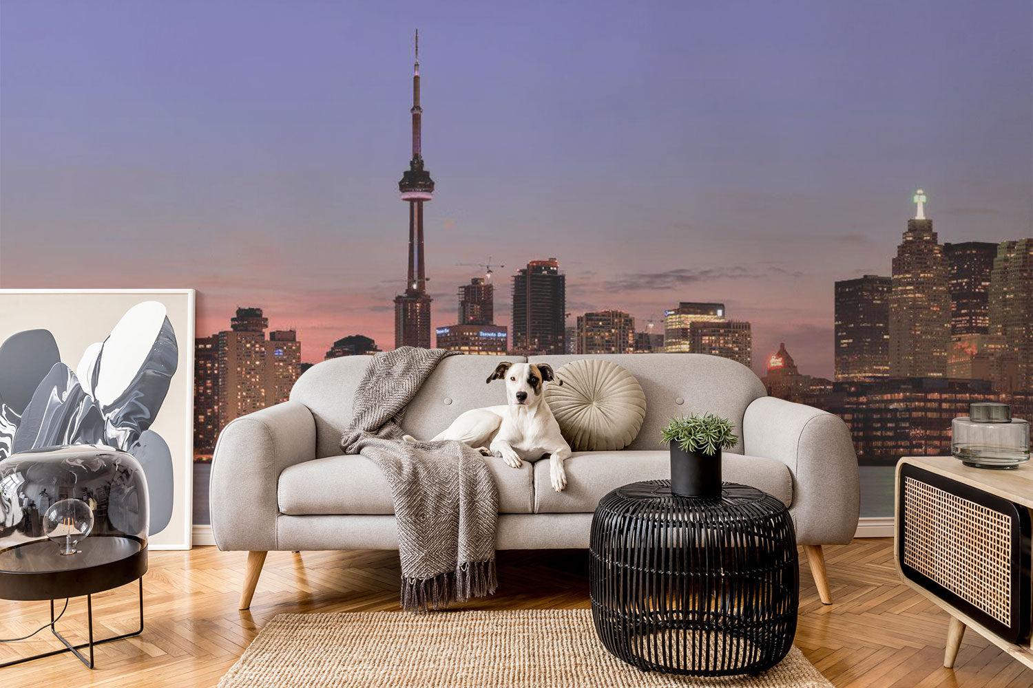 Downtown Toronto at sunset-Wall Mural-Eazywallz