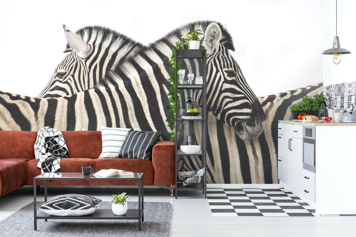 Dual Zebra Wall Mural-Wall Mural-Eazywallz