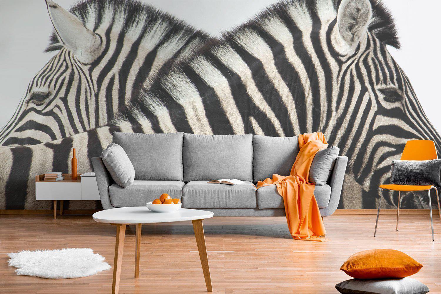 Dual Zebra Wall Mural-Wall Mural-Eazywallz