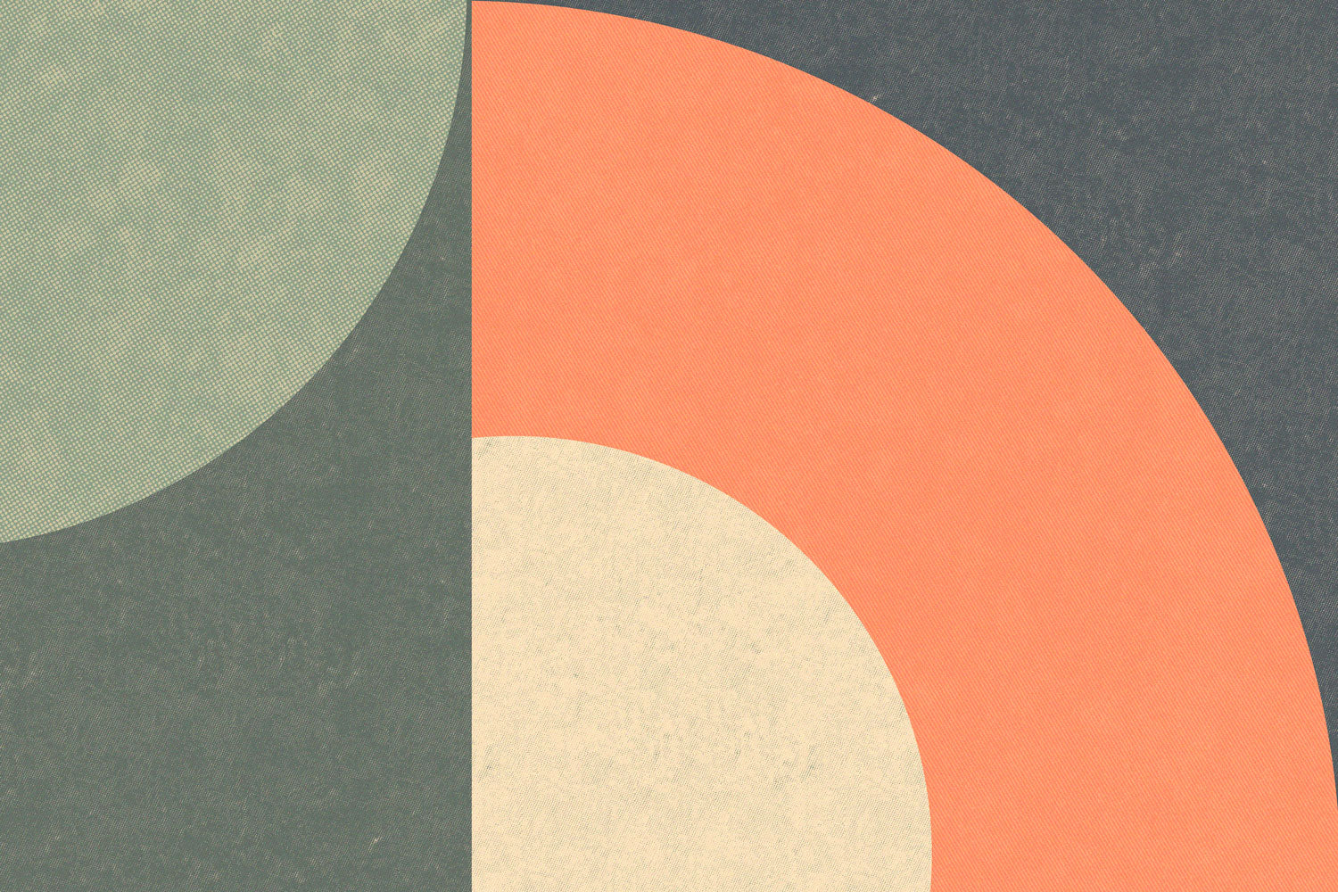 Heated Core Abstract Shapes Wall Mural