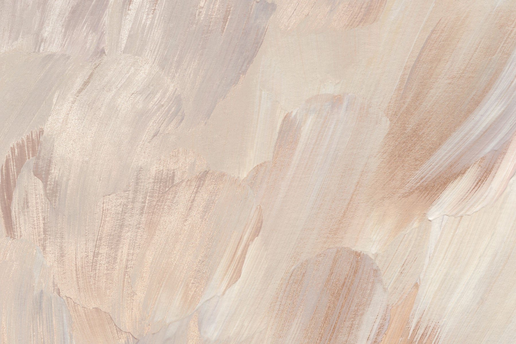 Rose Gold Paint Strokes Wall Mural