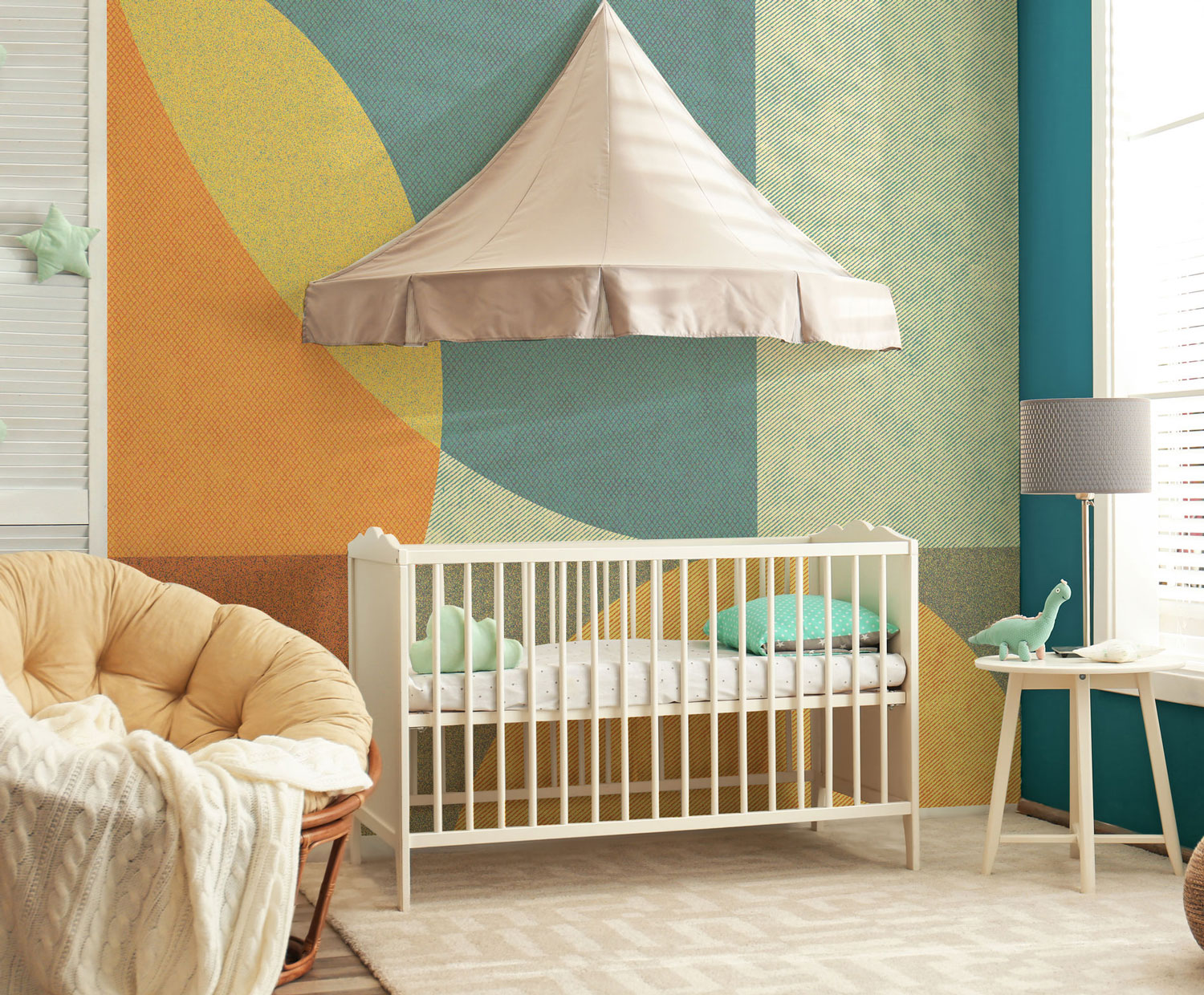 Retro Abstract Shapes 3 Wall Mural