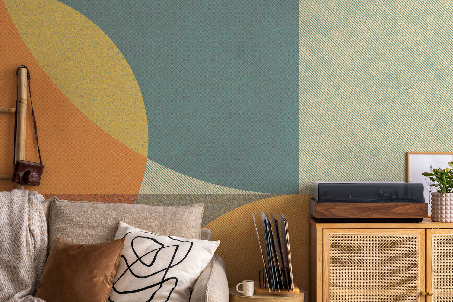 Retro Abstract Shapes 3 Wall Mural