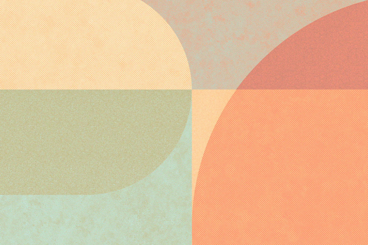 Multicoloured Abstract Shapes Wall Mural