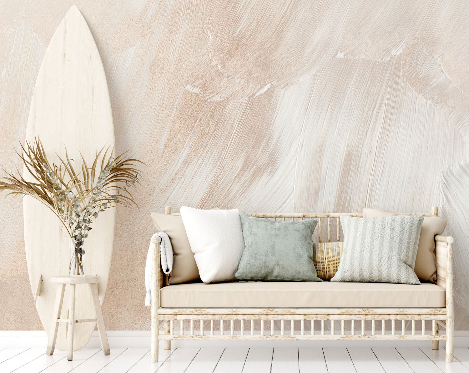 Rose Gold Paint Strokes 2 Wall Mural