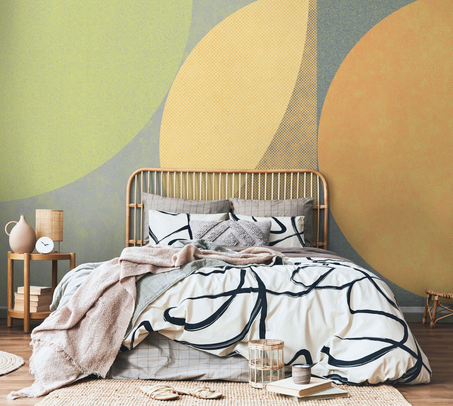 Steel Abstract Shapes Wall Mural