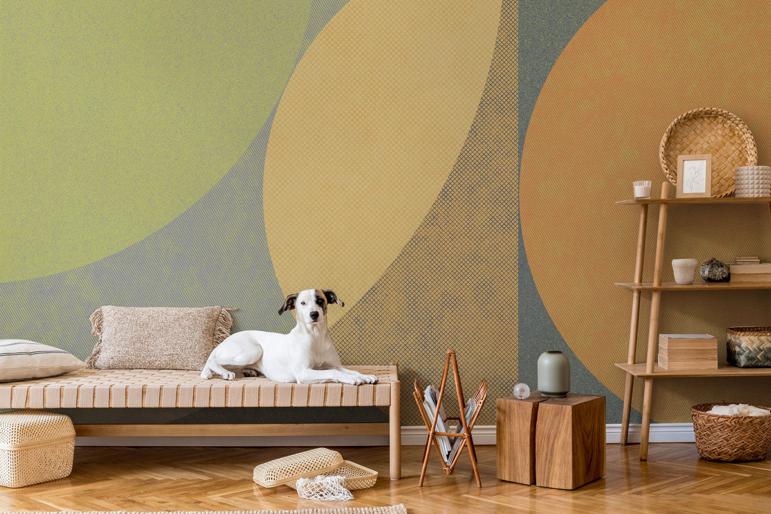 Steel Abstract Shapes Wall Mural