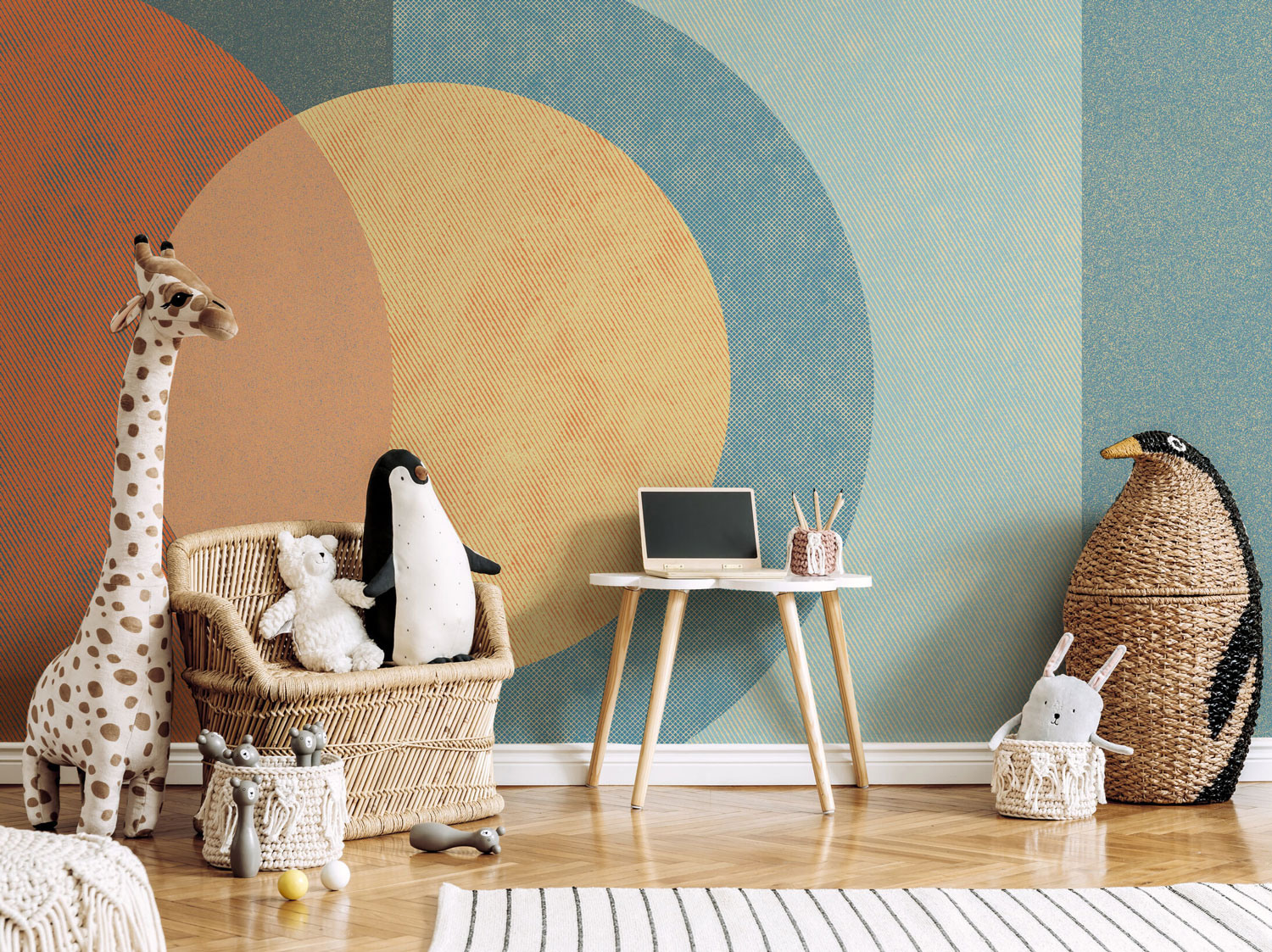 Eclipse Abstract Shapes Wall Mural