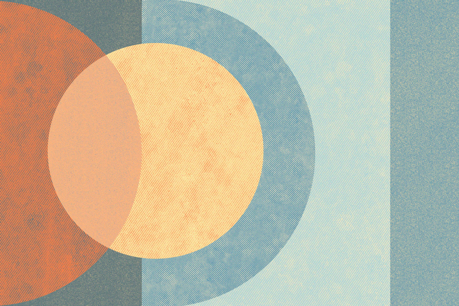 Eclipse Abstract Shapes Wall Mural