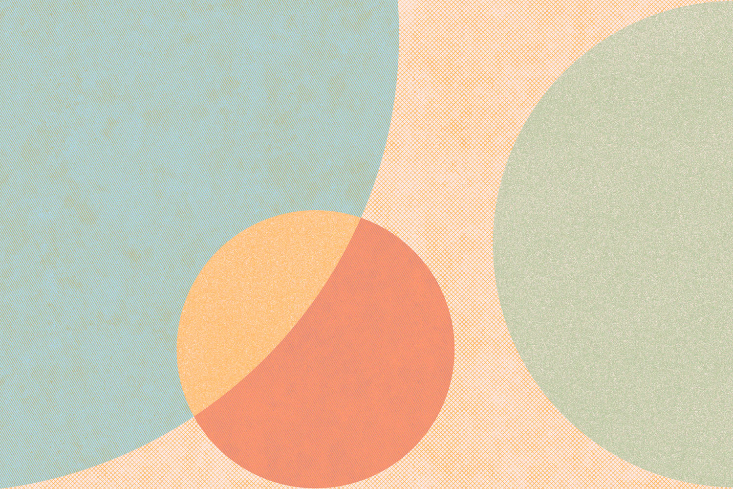 Retro Summer Abstract Shapes 2 Wall Mural
