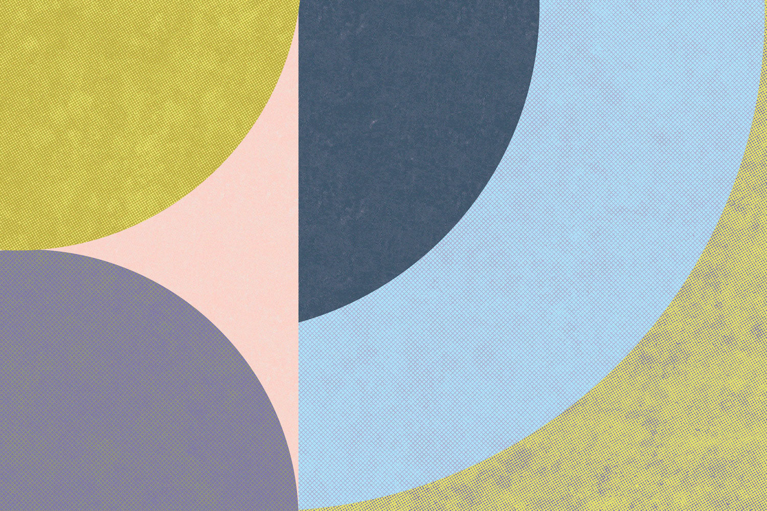 Retro Maui Abstract Shapes Wall Mural