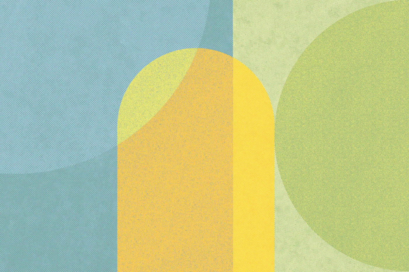 90s' Color Abstract Shapes Wall Mural