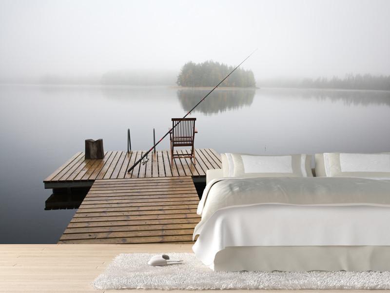 Early morning on the lake Wall Mural-Wall Mural-Eazywallz