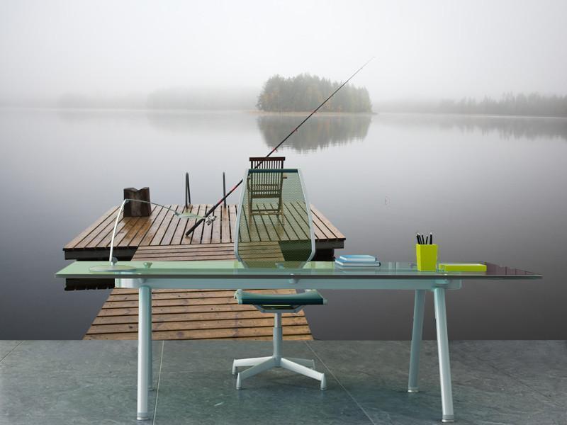 Early morning on the lake Wall Mural-Wall Mural-Eazywallz