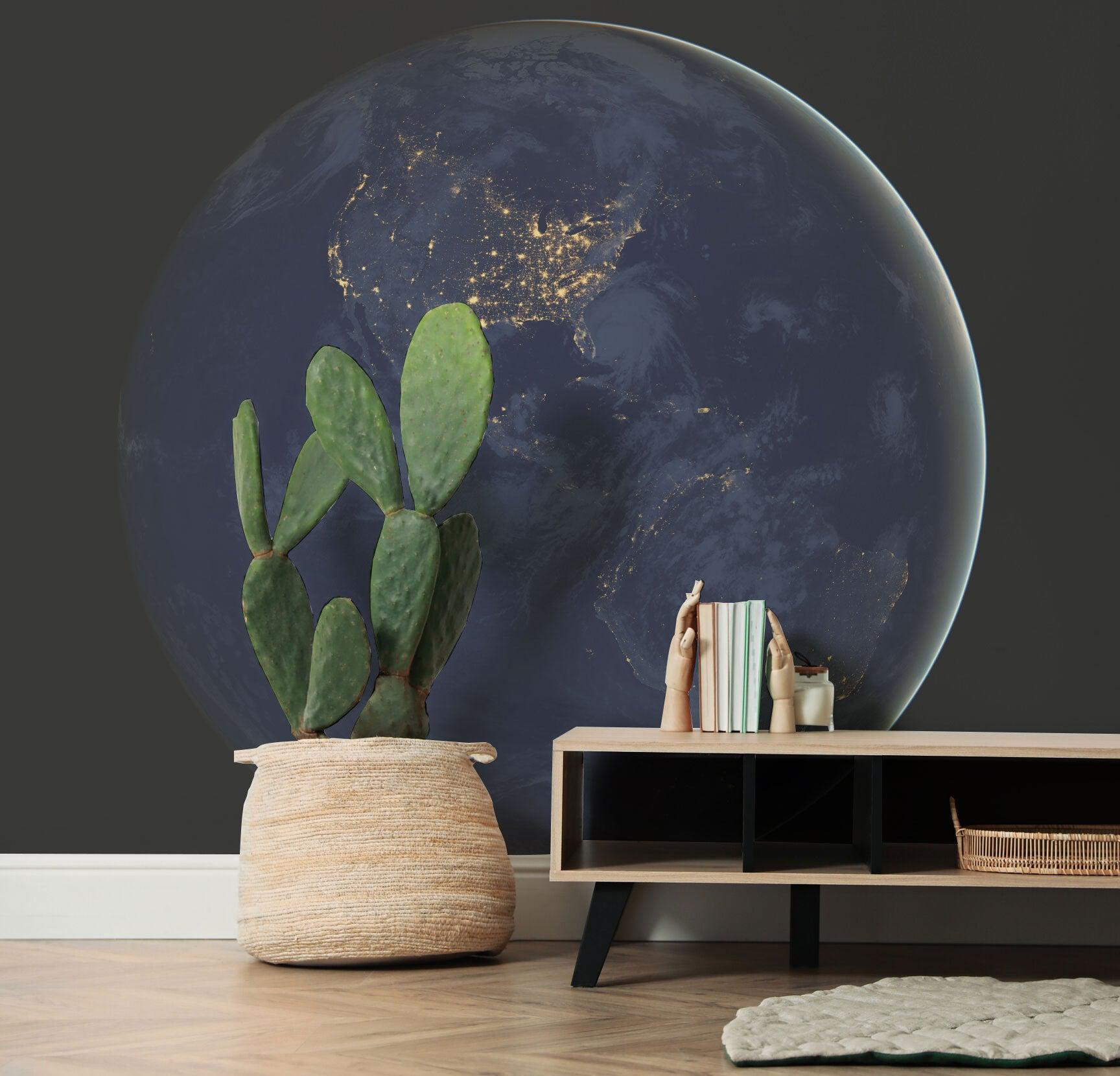 Earth's City Lights Wall Mural-Wall Mural-Eazywallz