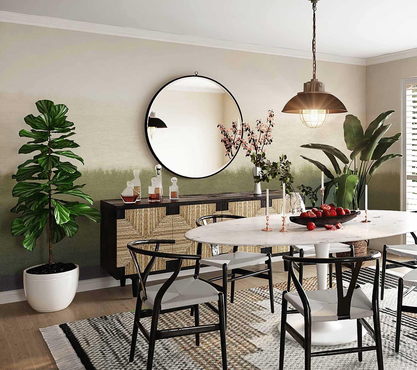 Emerald Forest Color Block Wall Mural-Wall Mural-Eazywallz