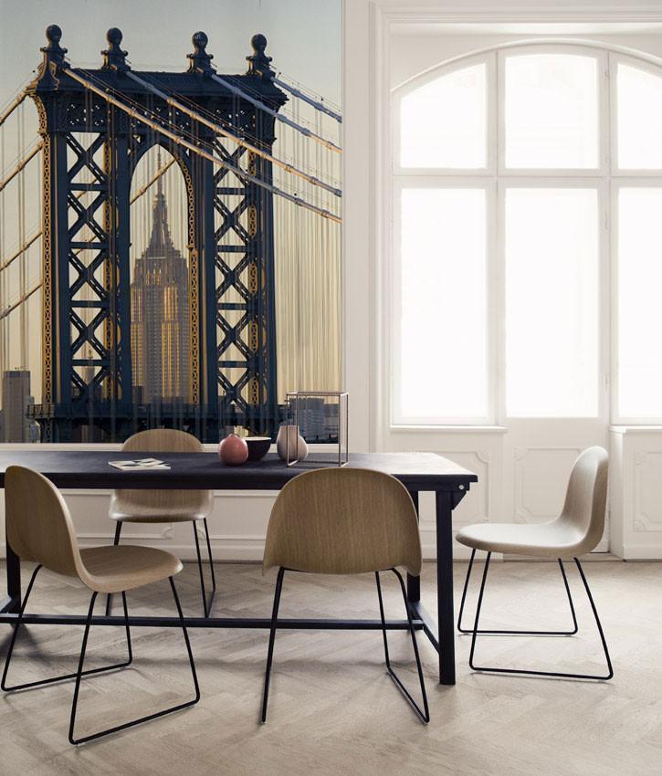 Empire State Building & Manhattan Bridge Wall Mural-Wall Mural-Eazywallz