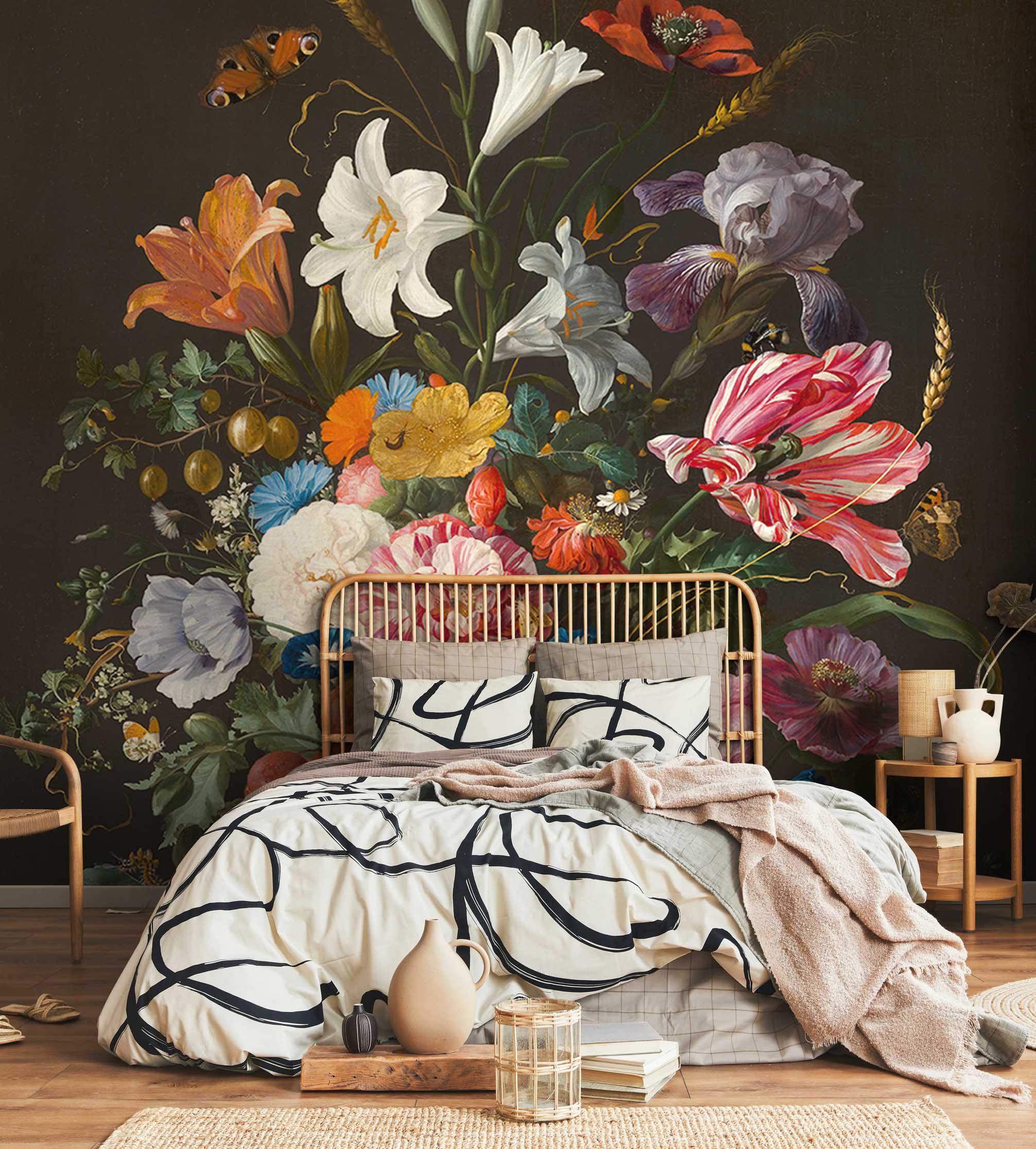 Europeana Still Floral Wall Mural-Wall Mural-Eazywallz
