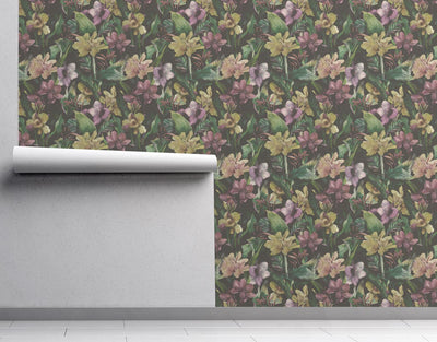 Exotic Florals Wallpaper #533-Repeat Pattern Wallpaper-Eazywallz