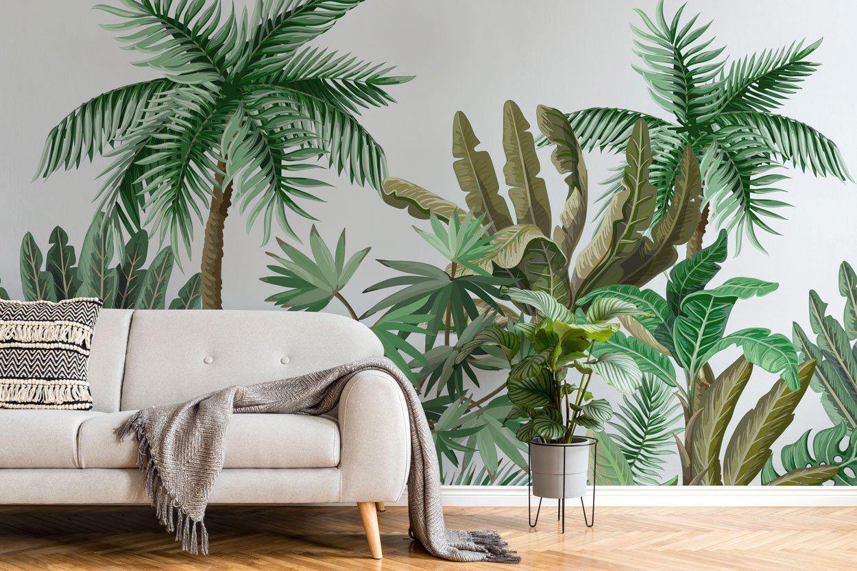 Exotic Tropical Jungle Wall Mural-Wall Mural-Eazywallz