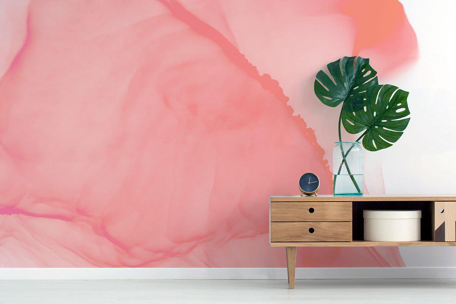 Faint Coral Ink Utopia Wall Mural-Wall Mural-Eazywallz