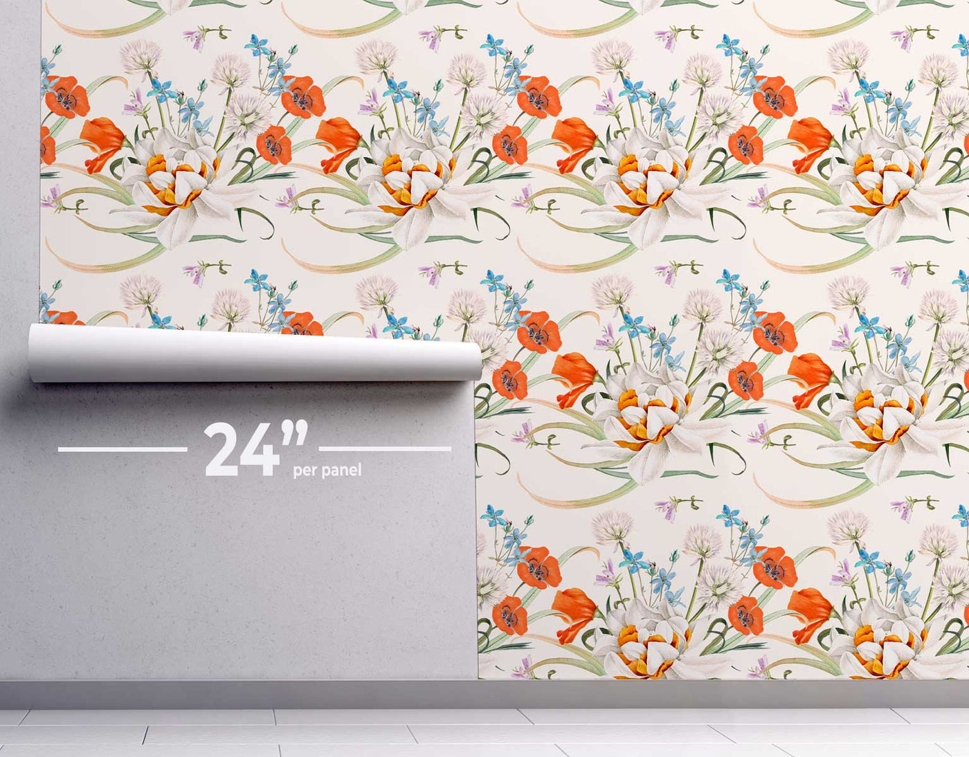Fall Florals Wallpaper #470-Repeat Pattern Wallpaper-Eazywallz