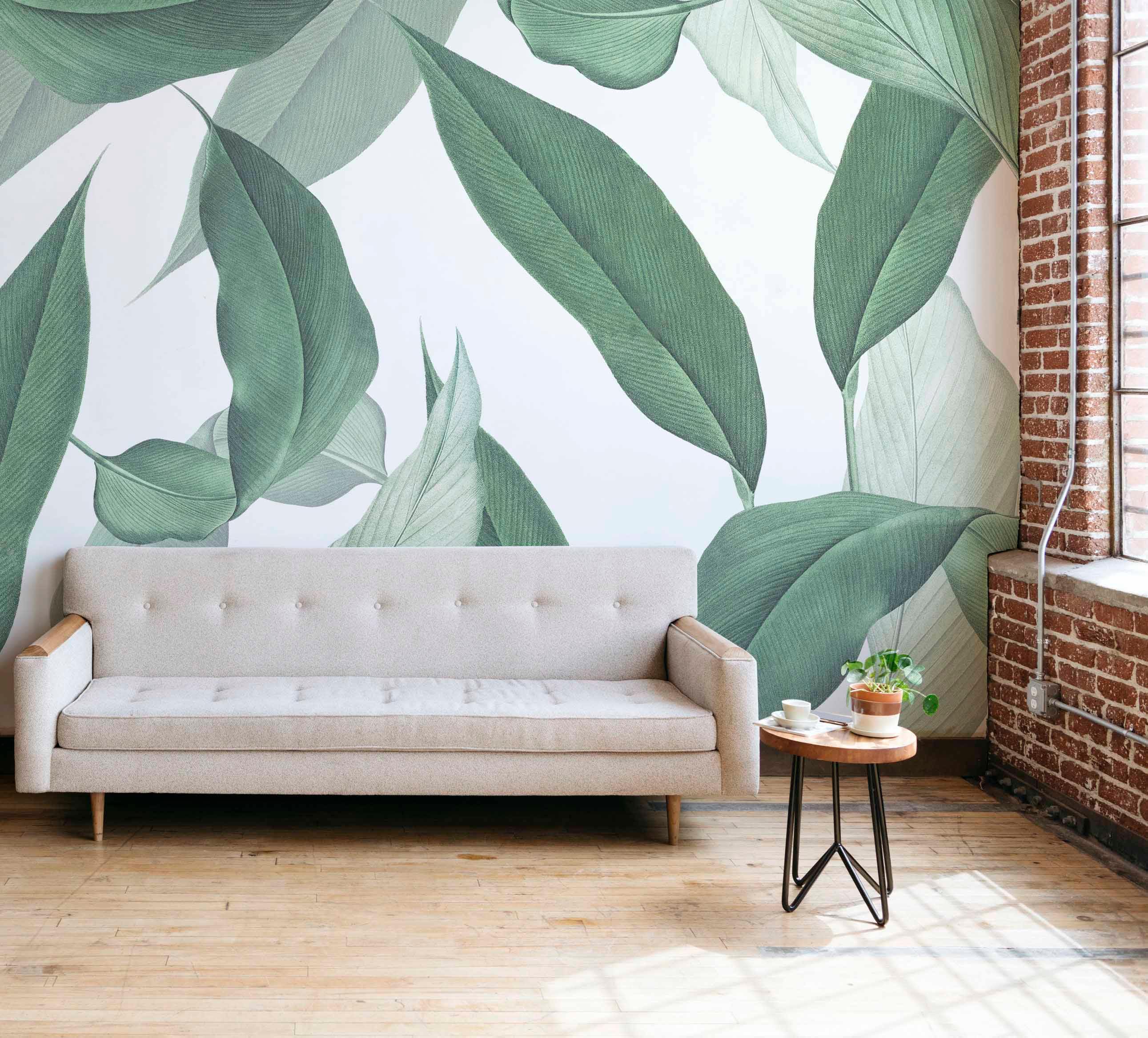 Falling Banana Leaves Wall Mural-Wall Mural-Eazywallz