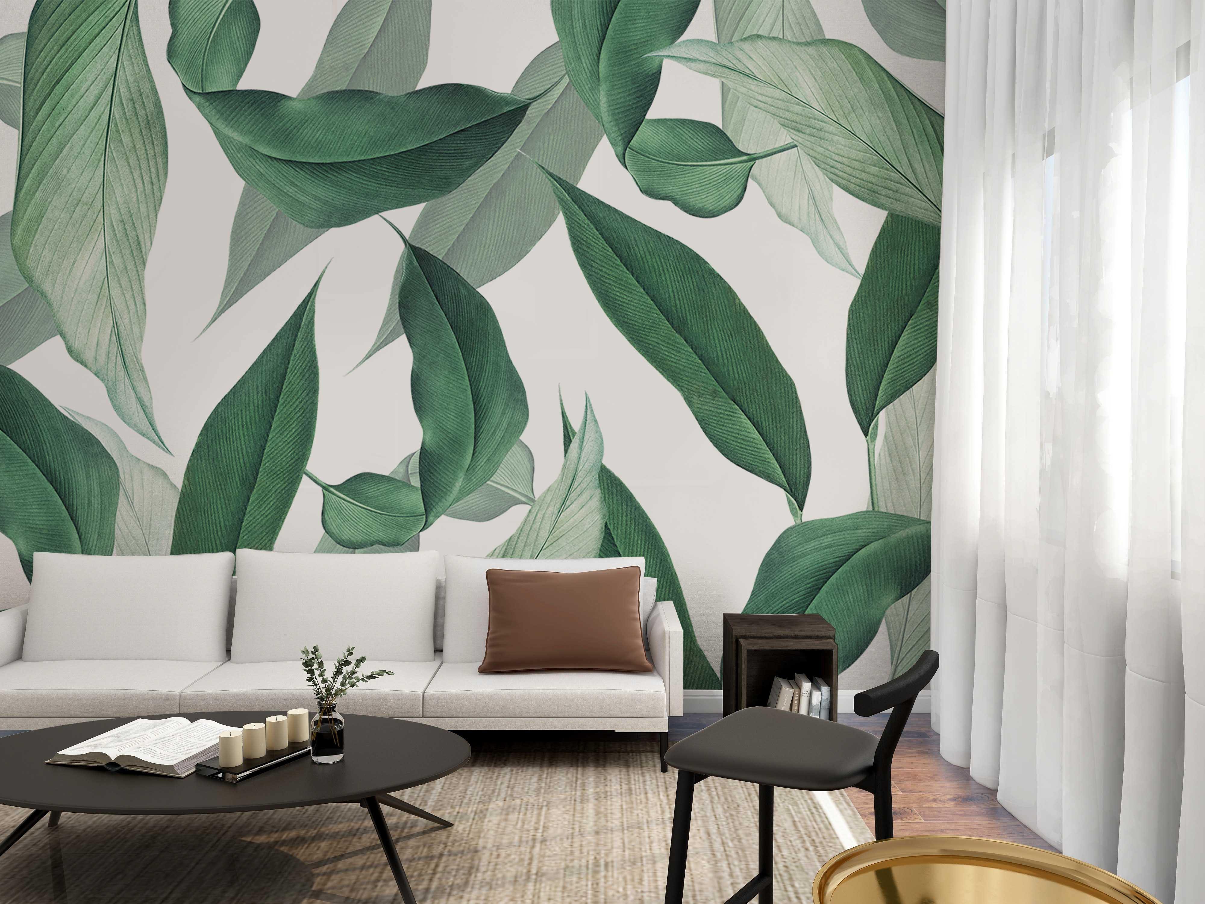 Falling Banana Leaves Wall Mural-Wall Mural-Eazywallz