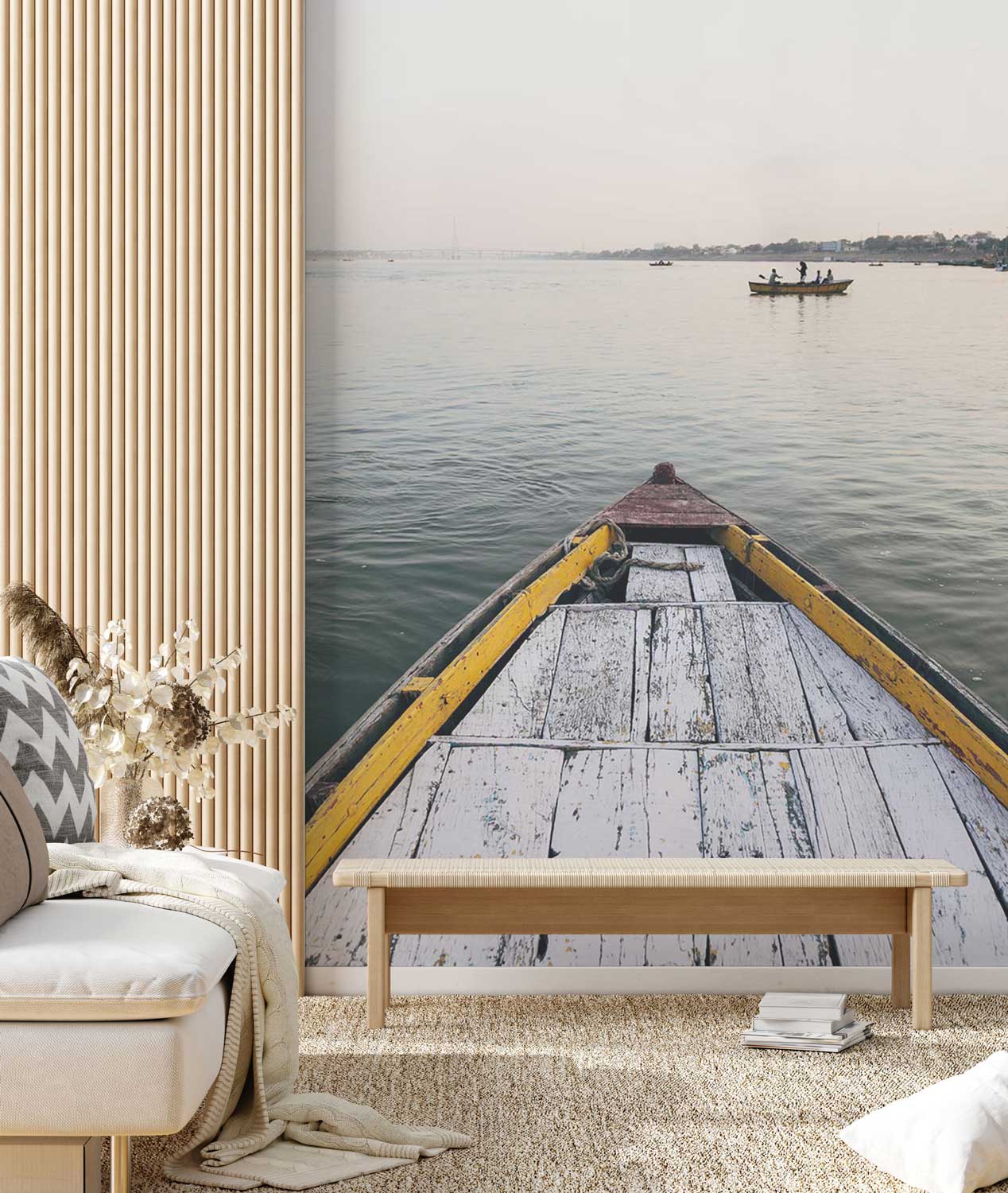 Fishing Boat View Wall Mural-Wall Mural-Eazywallz