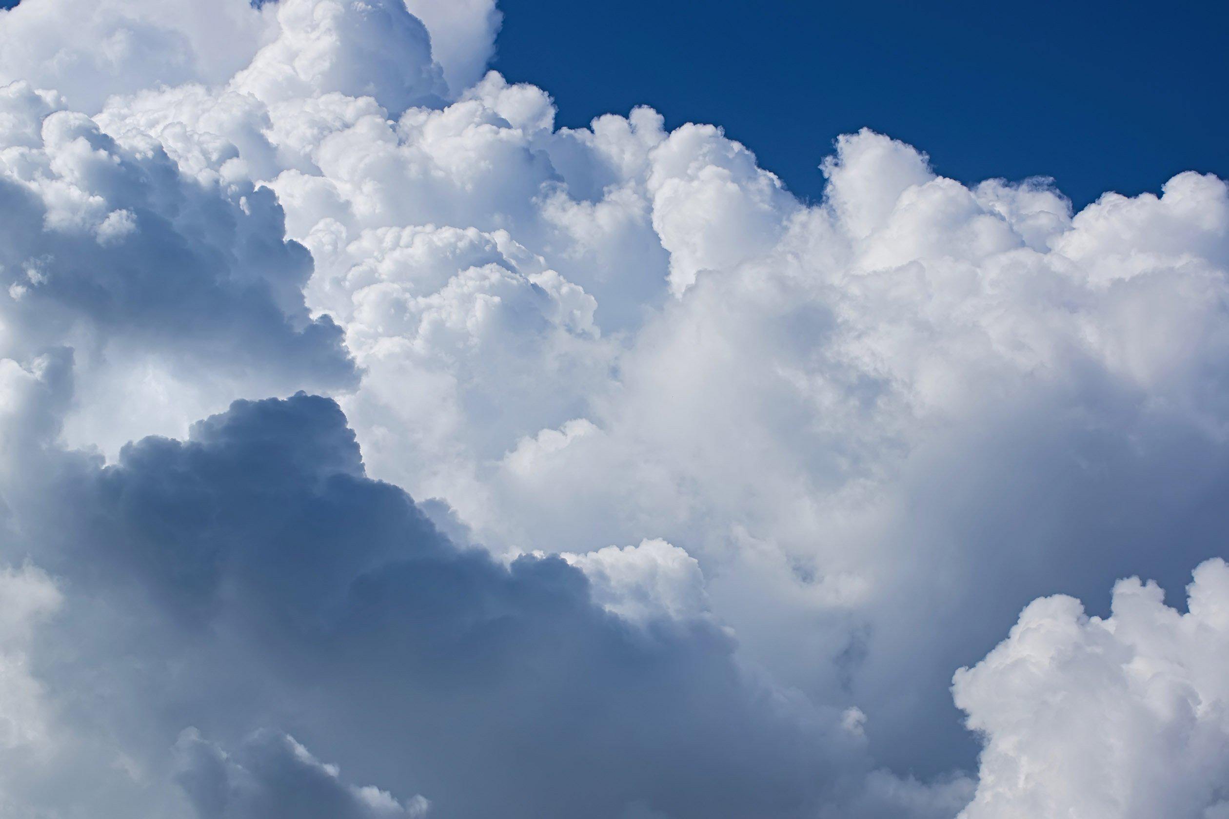 Fluffy Clouds Wall Mural-Wall Mural-Eazywallz