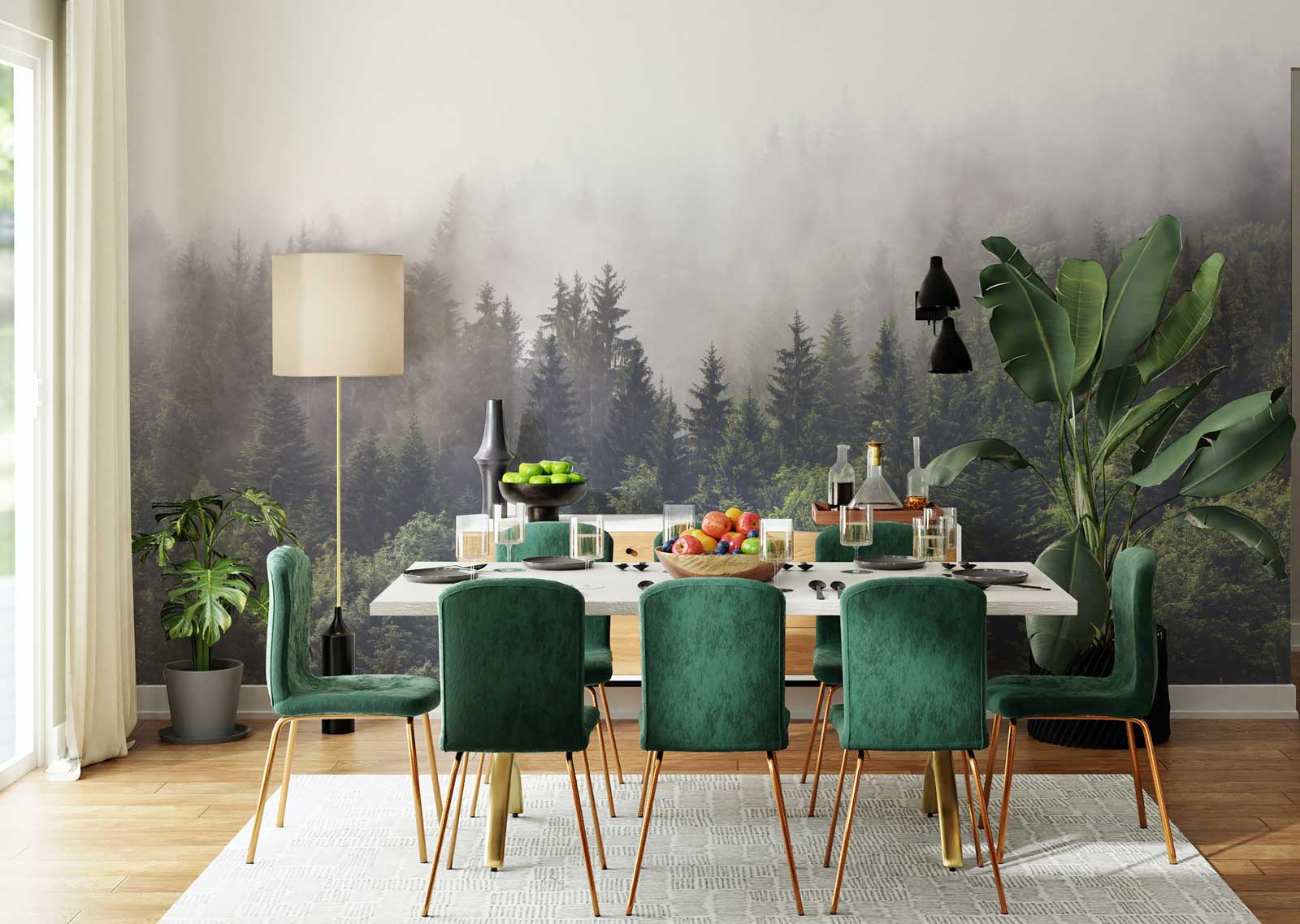Foggy Forest 2 Wall Mural-Wall Mural-Eazywallz
