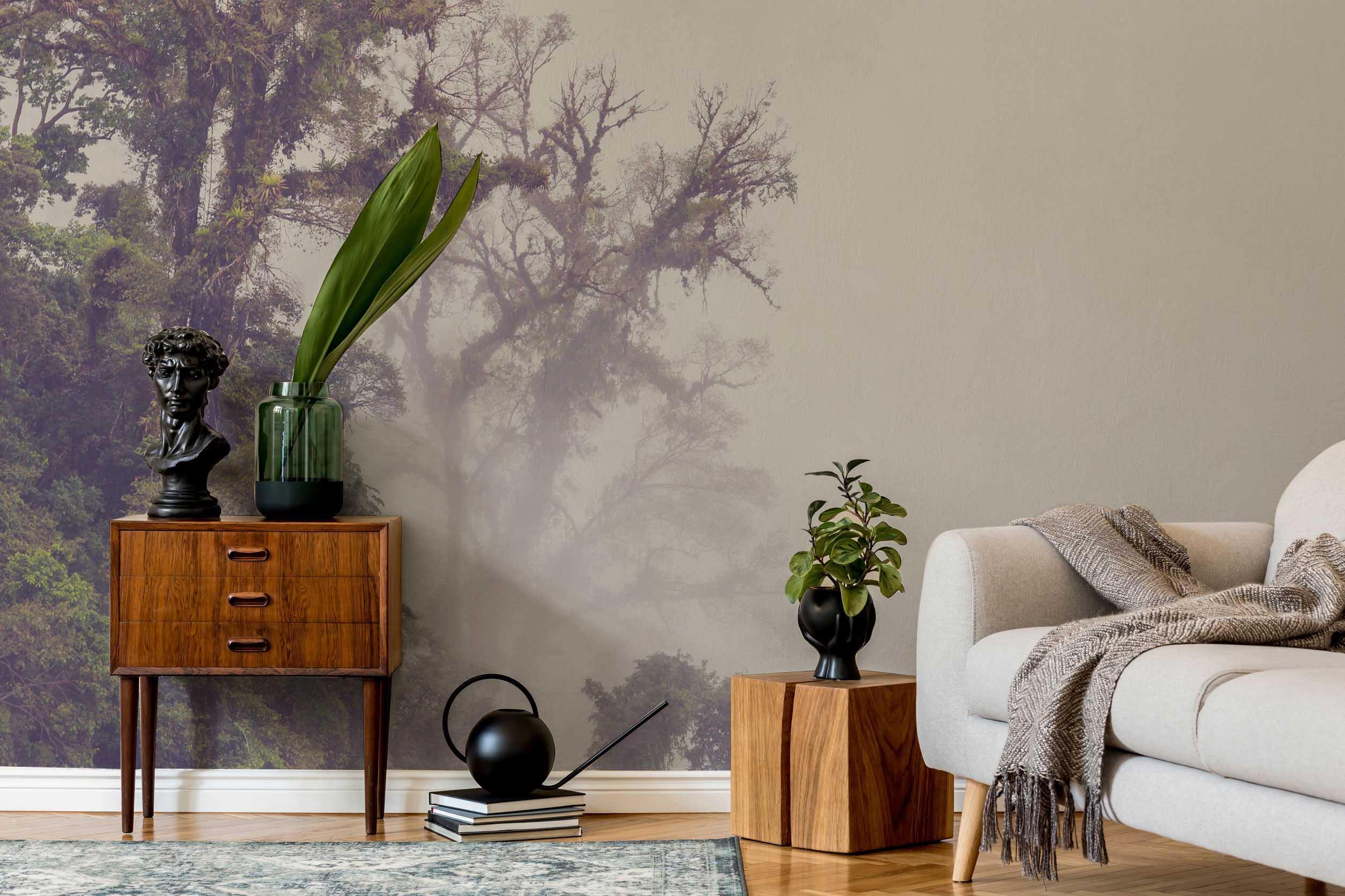 Foggy Jungle 2 Mural Wallpaper-Wall Mural-Eazywallz