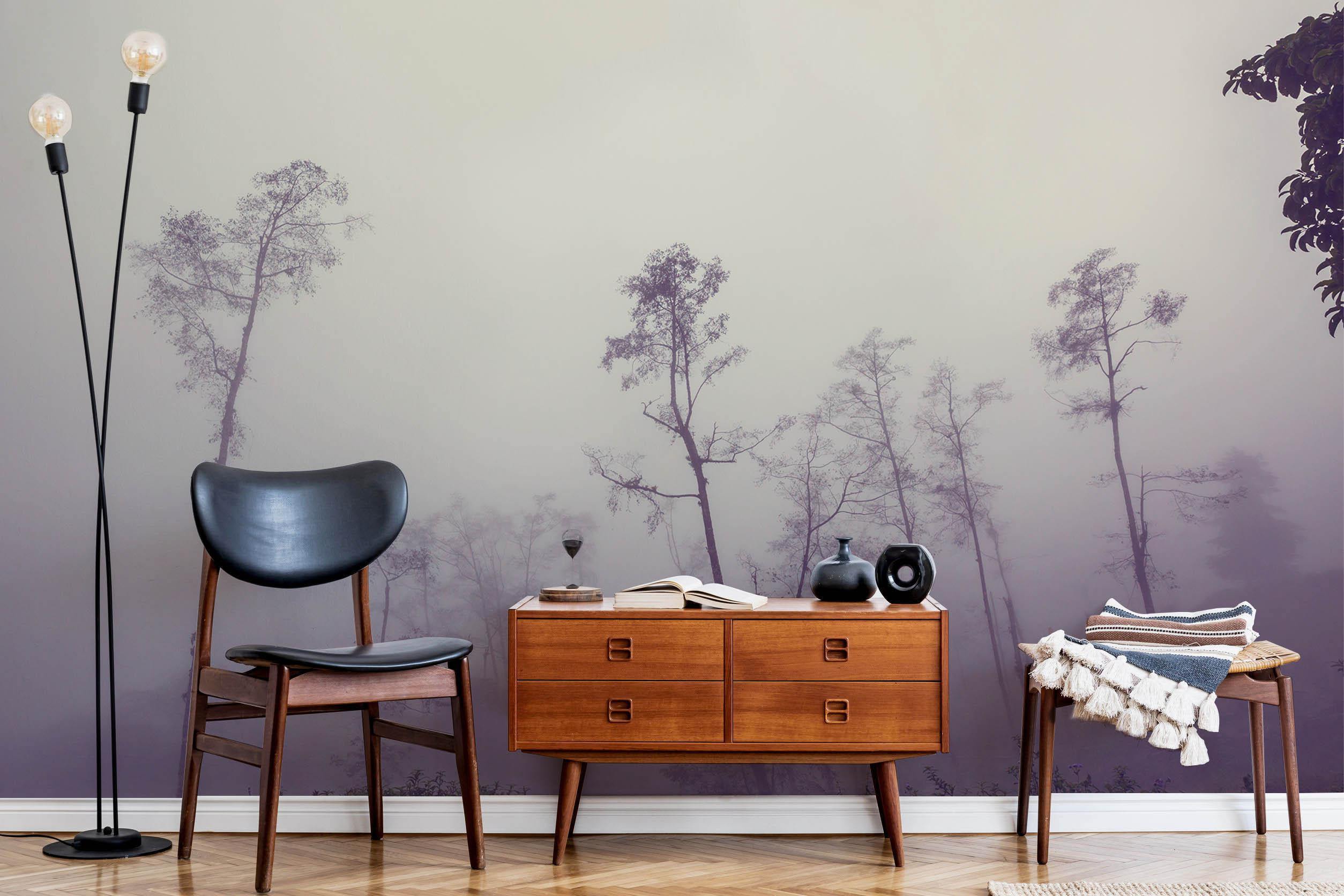 Foggy Jungle Mural Wallpaper-Wall Mural-Eazywallz