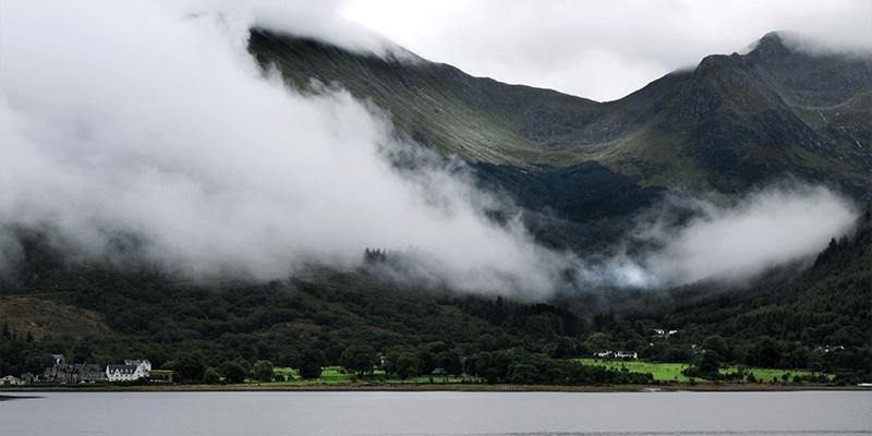 Foggy Mountains in Scotland Wall Mural-Wall Mural-Eazywallz