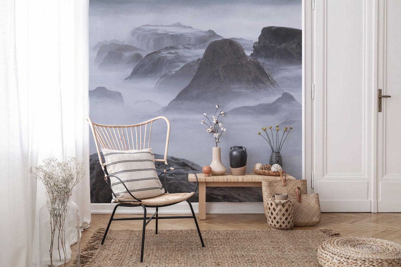 Foggy Seaside Wall Mural-Wall Mural-Eazywallz