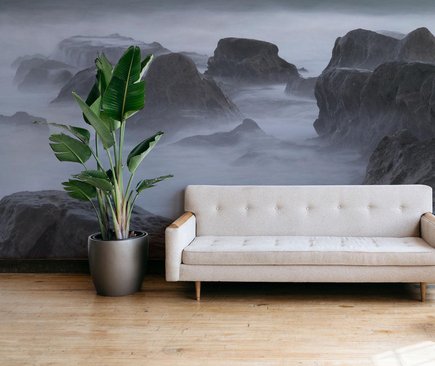 Foggy Seaside Wall Mural-Wall Mural-Eazywallz