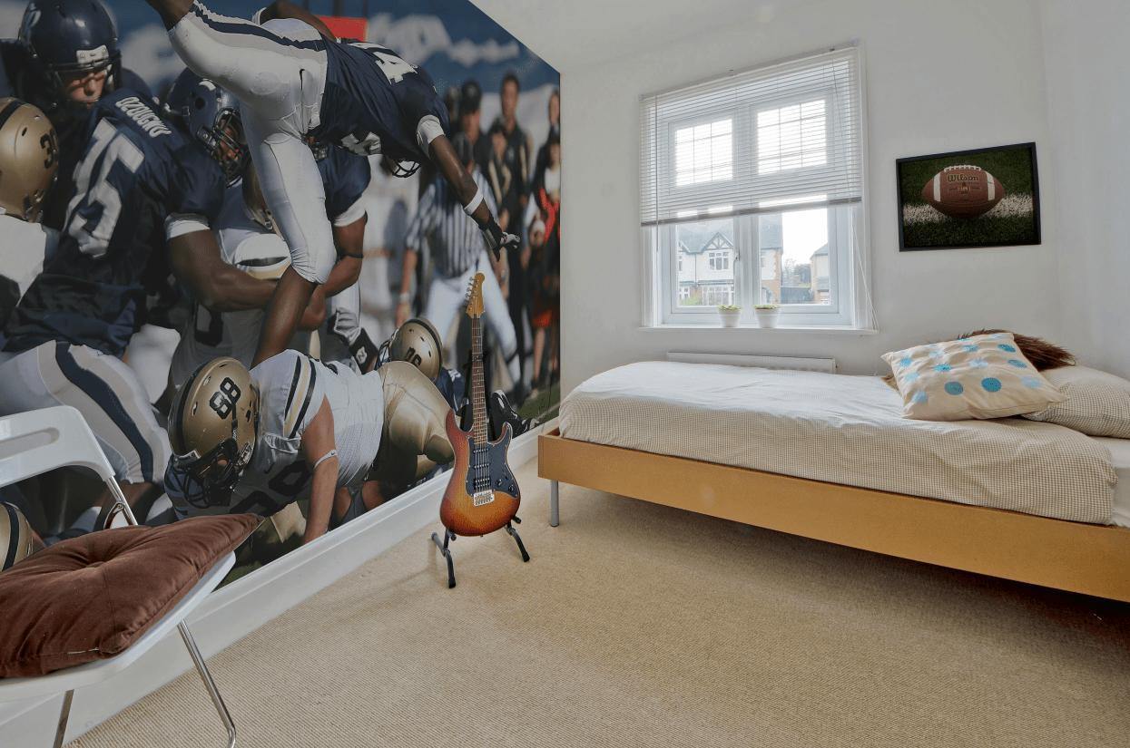 Football Pile Jump Wall Mural-Wall Mural-Eazywallz