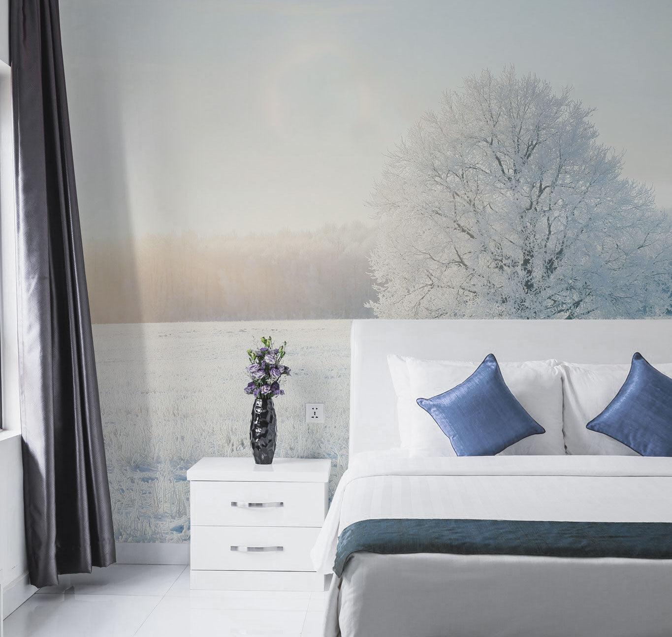 Frozen tree under sunlight Wall Mural-Wall Mural-Eazywallz