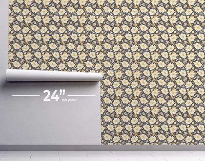 Gold Floral Arles Wallpaper #435-Repeat Pattern Wallpaper-Eazywallz