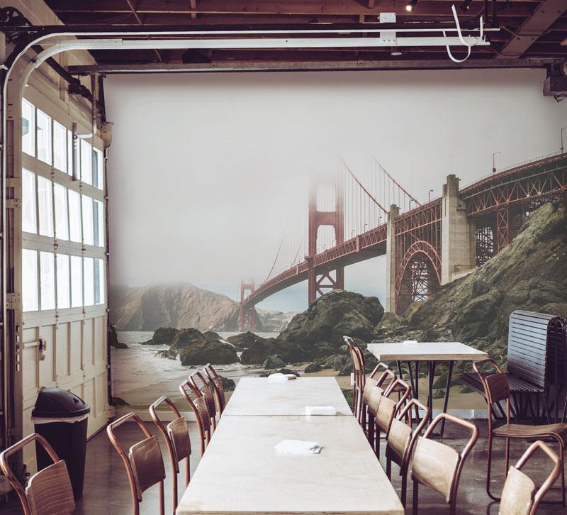Golden Gate Bridge on the Shore Wall Mural-Wall Mural-Eazywallz
