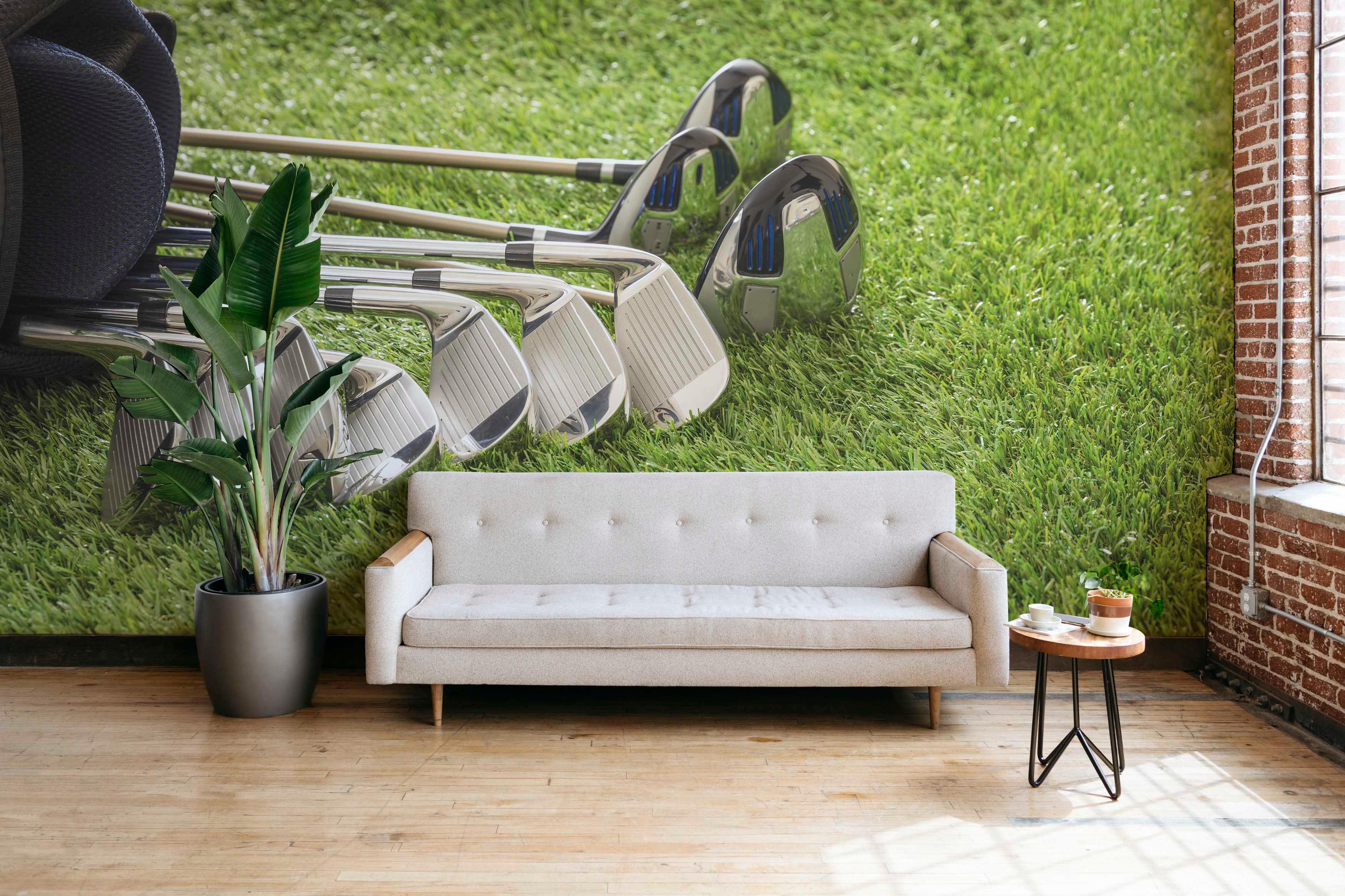 Golf Bag on the Green Wall Mural-Wall Mural-Eazywallz
