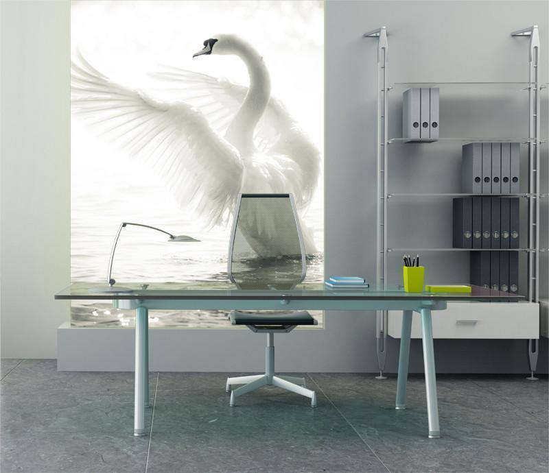 Graceful Swan Wall Mural-Wall Mural-Eazywallz