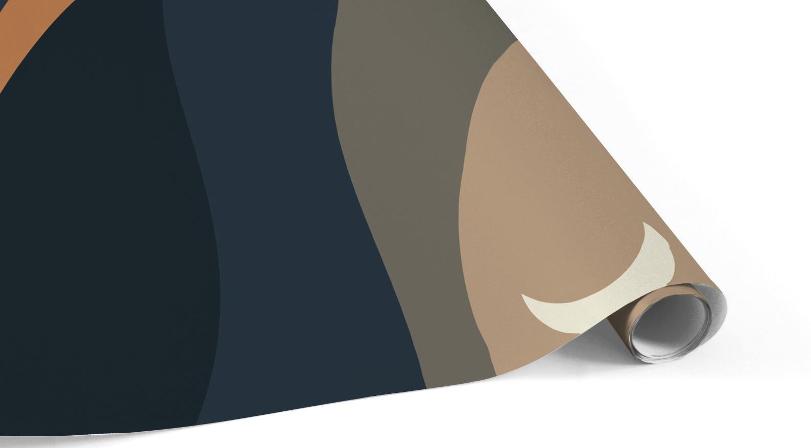 Grand Abstract Desert Nightfall Mural Wallpaper-Wall Mural-Eazywallz