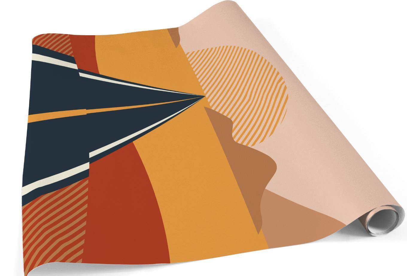 Grand Abstract Sunset Road Wallpaper Mural-Wall Mural-Eazywallz